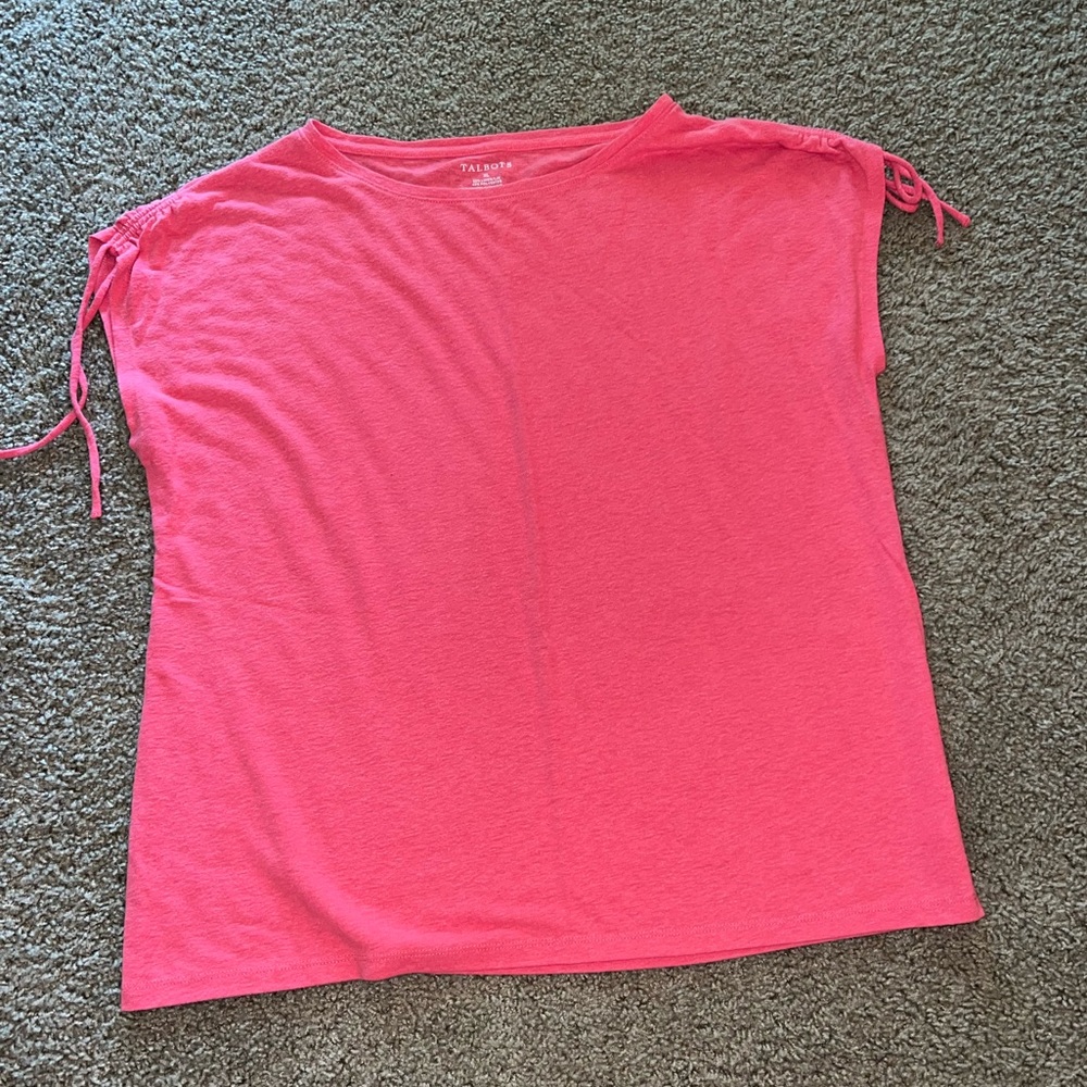 Talbots Vibrant Coral Short Sleeve Top